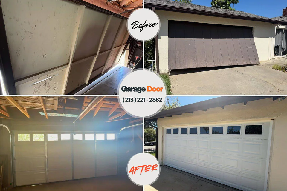 Before and after: garage door repair Mount Joy, PA